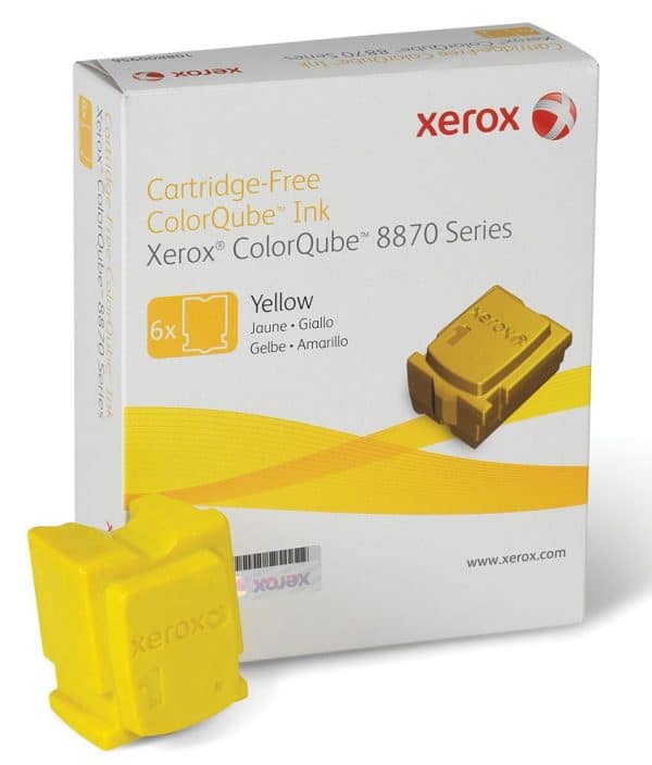 Genuine 108R00987 Xerox Yellow Ink Sticks 6 Pack