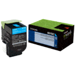 Lexmark 80C8SC0 Standard Cyan Toner Cartridge (Genuine)