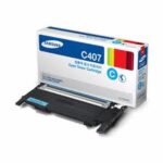 Samsung CLP-320 CLP-325 CLX-3180 CLX-3185 Cyan Toner Cartridge CLT-C407S ST998A (Genuine)
