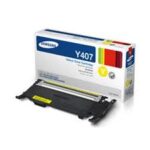 Samsung CLP-320 CLP-325 CLX-3180 CLX-3185 Yellow Toner Cartridge CLT-Y407S SU476A (Genuine)