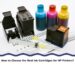 refillable best ink cartridges for HP printers with ink bottles